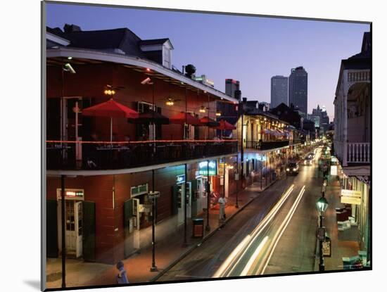 City Skyline and Bourbon Street, New Orleans, Louisiana, United States of America, North America-Gavin Hellier-Mounted Photographic Print