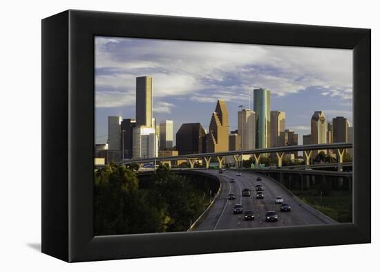 City Skyline and Interstate, Houston, Texas, United States of America, North America-Gavin-Framed Premier Image Canvas