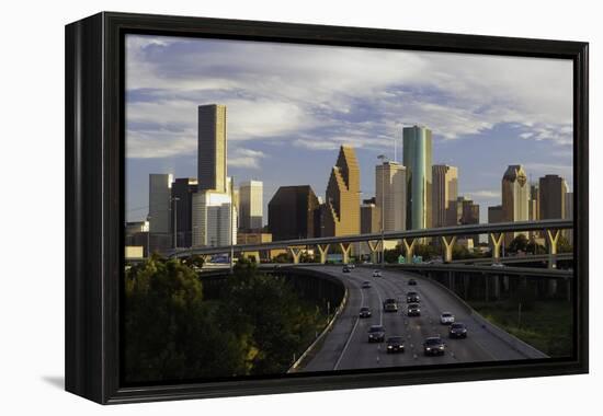 City Skyline and Interstate, Houston, Texas, United States of America, North America-Gavin-Framed Premier Image Canvas