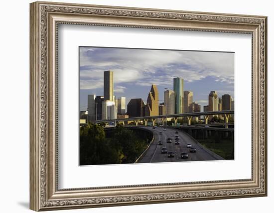 City Skyline and Interstate, Houston, Texas, United States of America, North America-Gavin-Framed Photographic Print