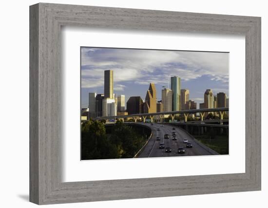 City Skyline and Interstate, Houston, Texas, United States of America, North America-Gavin-Framed Photographic Print