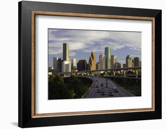 City Skyline and Interstate, Houston, Texas, United States of America, North America-Gavin-Framed Photographic Print