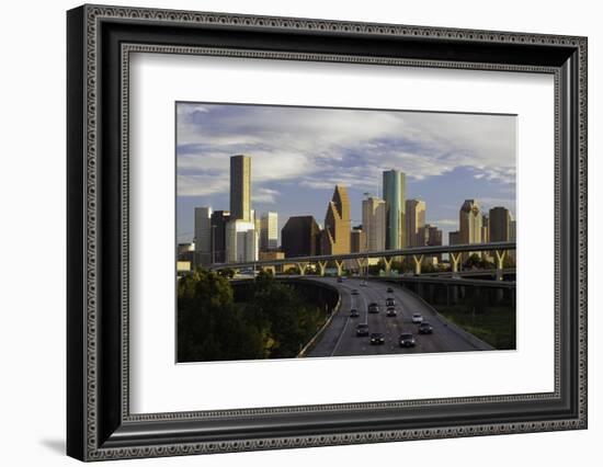 City Skyline and Interstate, Houston, Texas, United States of America, North America-Gavin-Framed Photographic Print