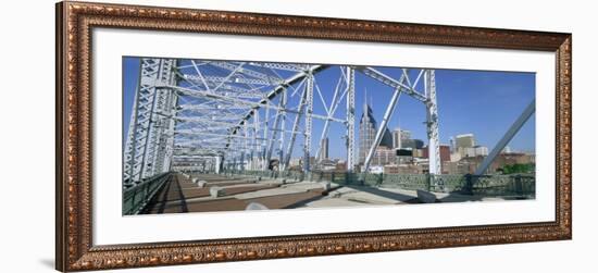 City Skyline and New Pedestrian Bridge, Nashville, Tennessee, United States of America-Gavin Hellier-Framed Photographic Print