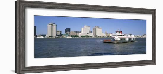 City Skyline and the Mississippi River, New Orleans, Louisiana, United States of America-Gavin Hellier-Framed Photographic Print