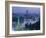 City Skyline and the Moskva River at Dusk, Moscow, Russia-Charles Bowman-Framed Photographic Print