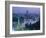 City Skyline and the Moskva River at Dusk, Moscow, Russia-Charles Bowman-Framed Photographic Print