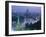 City Skyline and the Moskva River at Dusk, Moscow, Russia-Charles Bowman-Framed Photographic Print