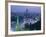 City Skyline and the Moskva River at Dusk, Moscow, Russia-Charles Bowman-Framed Photographic Print