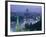 City Skyline and the Moskva River at Dusk, Moscow, Russia-Charles Bowman-Framed Photographic Print