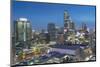 City skyline at dusk from hotel rooftop bar, Bangkok, Thailand, Southeast Asia, Asia-Frank Fell-Mounted Photographic Print