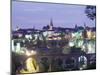 City Skyline at Dusk, Luxembourg City, Luxembourg, Europe-Gavin Hellier-Mounted Photographic Print