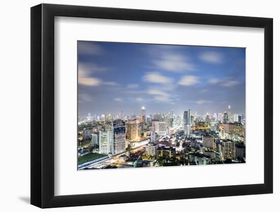 City Skyline at Night, Bangkok, Thailand, Southeast Asia, Asia-Alex Robinson-Framed Photographic Print