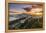 City skyline at sunset, Malaga, Andalusia, Spain-Stefano Politi Markovina-Framed Premier Image Canvas