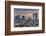 City Skyline at Sunset with the Snowy Alps in the Background, Milan, Lombardy, Italy-Stefano Politi Markovina-Framed Photographic Print