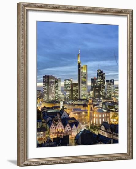 City Skyline, Frankfurt-am-Main, Hessen, Germany-Gavin Hellier-Framed Photographic Print