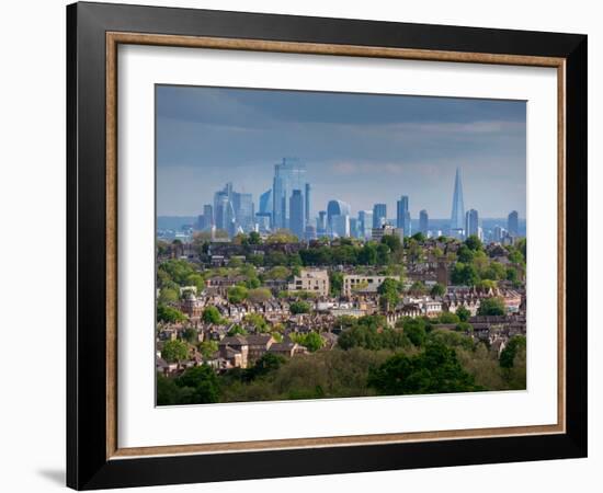 City skyline from Alexandra Palace, London, England, United Kingdom, Europe-Charles Bowman-Framed Photographic Print