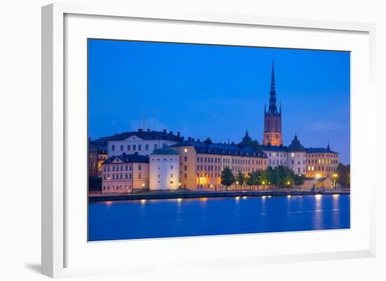 City Skyline from City Hall at Dusk, Kungsholmen, Stockholm, Sweden, Scandinavia, Europe-Frank Fell-Framed Photographic Print