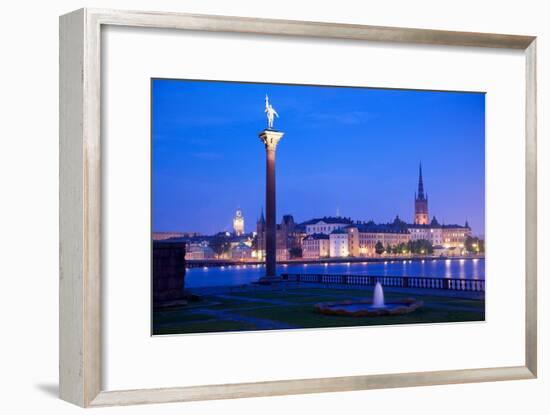 City Skyline from City Hall at Dusk, Kungsholmen, Stockholm, Sweden, Scandinavia, Europe-Frank Fell-Framed Photographic Print