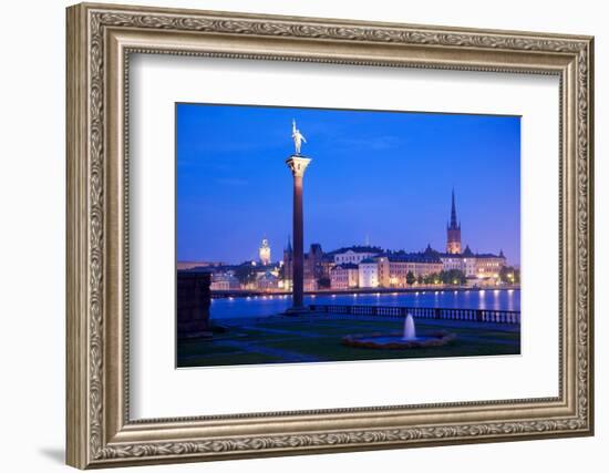 City Skyline from City Hall at Dusk, Kungsholmen, Stockholm, Sweden, Scandinavia, Europe-Frank Fell-Framed Photographic Print