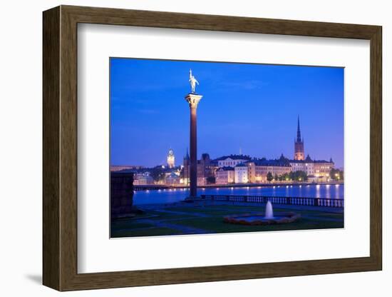 City Skyline from City Hall at Dusk, Kungsholmen, Stockholm, Sweden, Scandinavia, Europe-Frank Fell-Framed Photographic Print