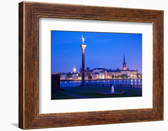 City Skyline from City Hall at Dusk, Kungsholmen, Stockholm, Sweden, Scandinavia, Europe-Frank Fell-Framed Photographic Print