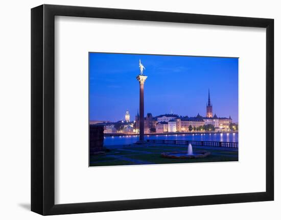 City Skyline from City Hall at Dusk, Kungsholmen, Stockholm, Sweden, Scandinavia, Europe-Frank Fell-Framed Photographic Print