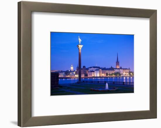 City Skyline from City Hall at Dusk, Kungsholmen, Stockholm, Sweden, Scandinavia, Europe-Frank Fell-Framed Photographic Print