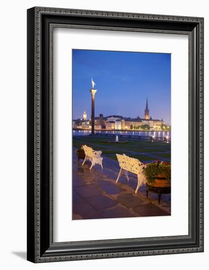 City Skyline from City Hall at Dusk, Kungsholmen, Stockholm, Sweden, Scandinavia, Europe-Frank Fell-Framed Photographic Print