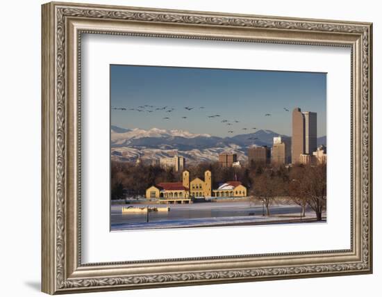 City Skyline from City Park, Denver, Colorado, USA-Walter Bibikow-Framed Photographic Print