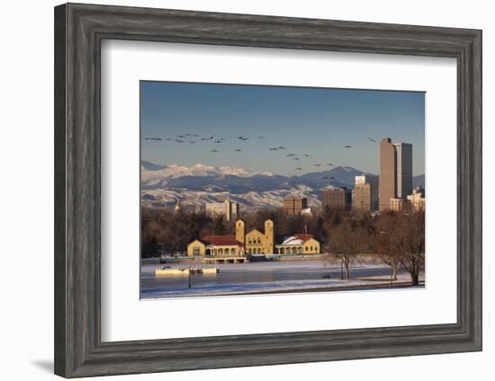 City Skyline from City Park, Denver, Colorado, USA-Walter Bibikow-Framed Photographic Print