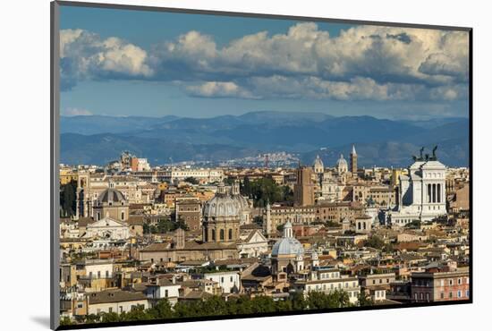 City skyline from Gianicolo or Janiculum hill, Rome, Lazio, Italy-Stefano Politi Markovina-Mounted Photographic Print