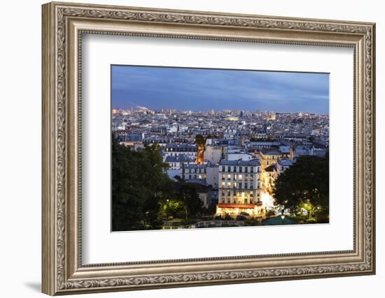 City skyline from Montmartre, Paris, France, Europe-Christian Kober-Framed Photographic Print