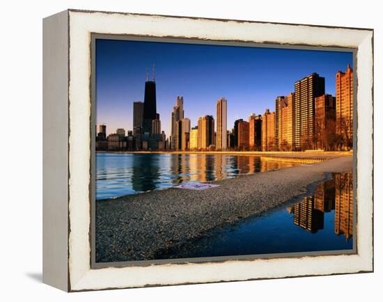 City Skyline from North Avenue Beach, Chicago, United States of America-Richard Cummins-Framed Premier Image Canvas