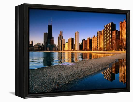 City Skyline from North Avenue Beach, Chicago, United States of America-Richard Cummins-Framed Premier Image Canvas