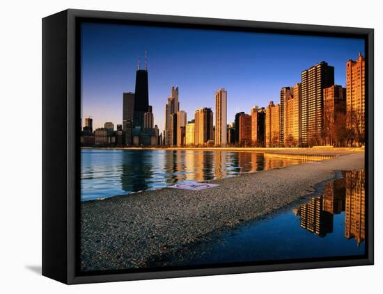 City Skyline from North Avenue Beach, Chicago, United States of America-Richard Cummins-Framed Premier Image Canvas