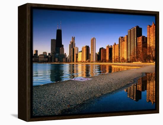 City Skyline from North Avenue Beach, Chicago, United States of America-Richard Cummins-Framed Premier Image Canvas