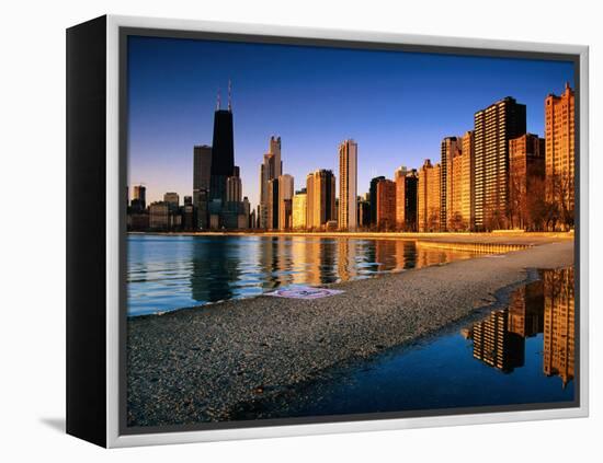 City Skyline from North Avenue Beach, Chicago, United States of America-Richard Cummins-Framed Premier Image Canvas