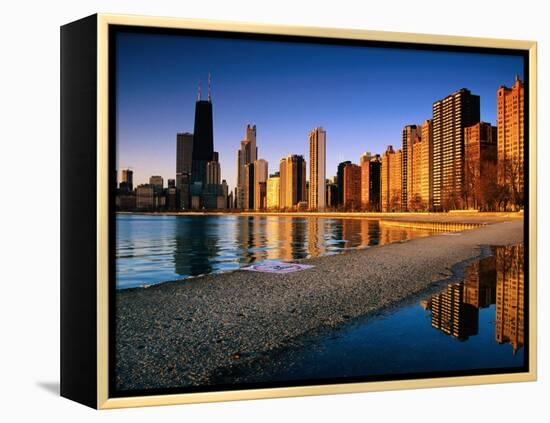 City Skyline from North Avenue Beach, Chicago, United States of America-Richard Cummins-Framed Premier Image Canvas