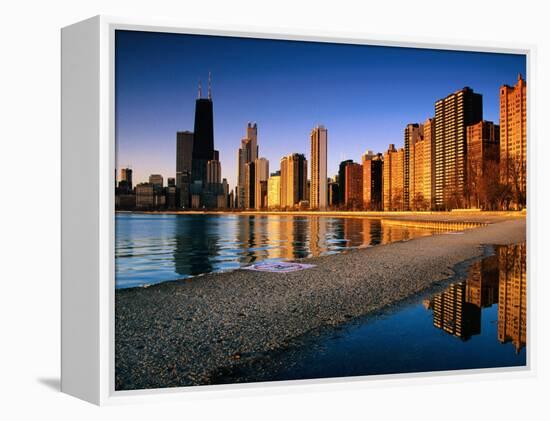 City Skyline from North Avenue Beach, Chicago, United States of America-Richard Cummins-Framed Premier Image Canvas