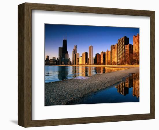 City Skyline from North Avenue Beach, Chicago, United States of America-Richard Cummins-Framed Photographic Print