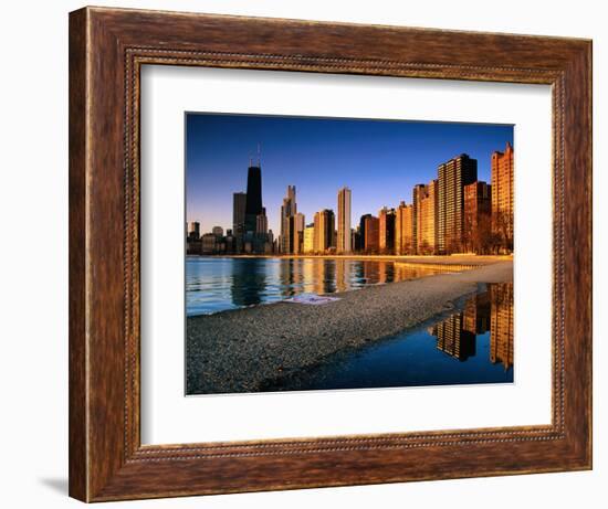 City Skyline from North Avenue Beach, Chicago, United States of America-Richard Cummins-Framed Photographic Print