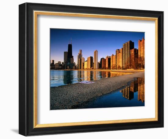 City Skyline from North Avenue Beach, Chicago, United States of America-Richard Cummins-Framed Photographic Print