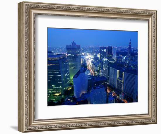 City Skyline from Sky Bar, Park Hyatt Tokyo, Tokyo, Japan-Greg Elms-Framed Photographic Print