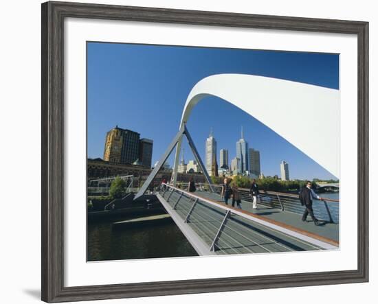 City Skyline from Southgate, Melbourne, Victoria, Australia-Gavin Hellier-Framed Photographic Print