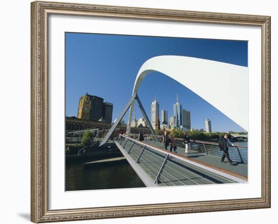 City Skyline from Southgate, Melbourne, Victoria, Australia-Gavin Hellier-Framed Photographic Print