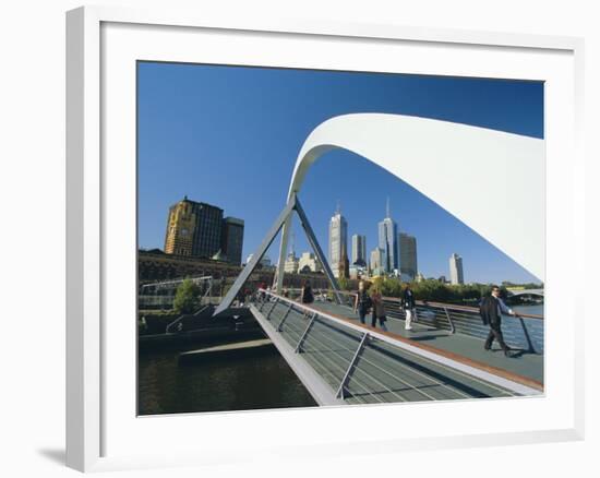 City Skyline from Southgate, Melbourne, Victoria, Australia-Gavin Hellier-Framed Photographic Print