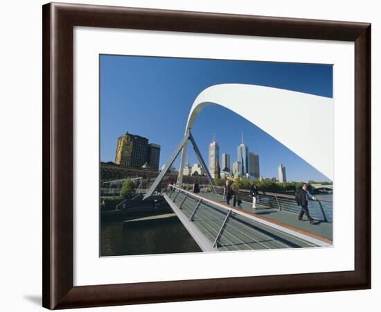 City Skyline from Southgate, Melbourne, Victoria, Australia-Gavin Hellier-Framed Photographic Print