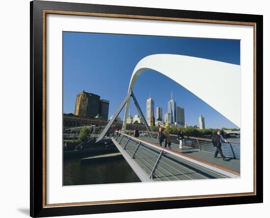 City Skyline from Southgate, Melbourne, Victoria, Australia-Gavin Hellier-Framed Photographic Print