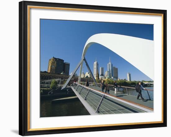 City Skyline from Southgate, Melbourne, Victoria, Australia-Gavin Hellier-Framed Photographic Print